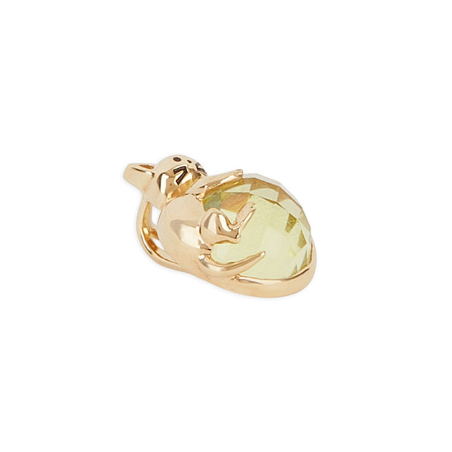 Tanishq 18KT Gold Kitten Hugging Carnelian Pendant 2