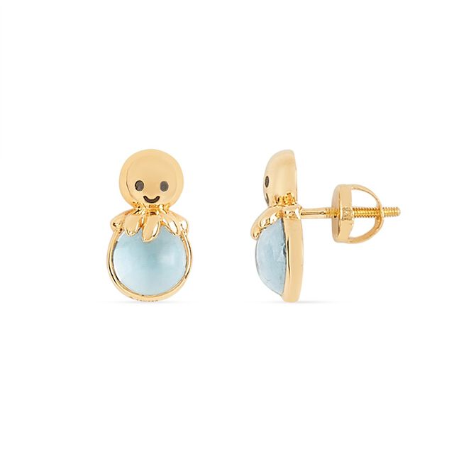 Tanishq 18KT Gold Playful Mood Octopus Stud Earrings 2