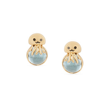 Tanishq 18KT Gold Floating Jellyfish Stud Earrings