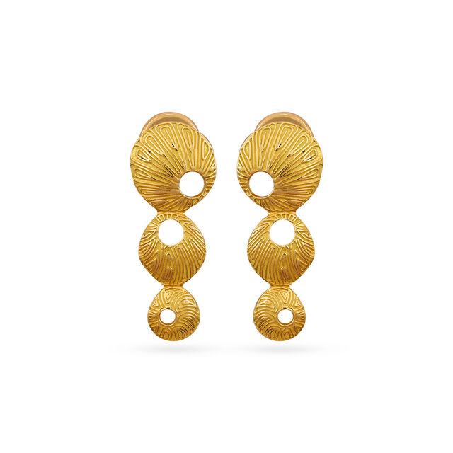 Tanishq 18 Karat Gold Earrings for Women 