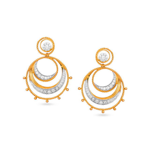 Tanishq 18 Karat Diamond Earrings for Women 