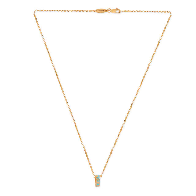 Tanishq 18KT Gold Pendant with Chain for Women 