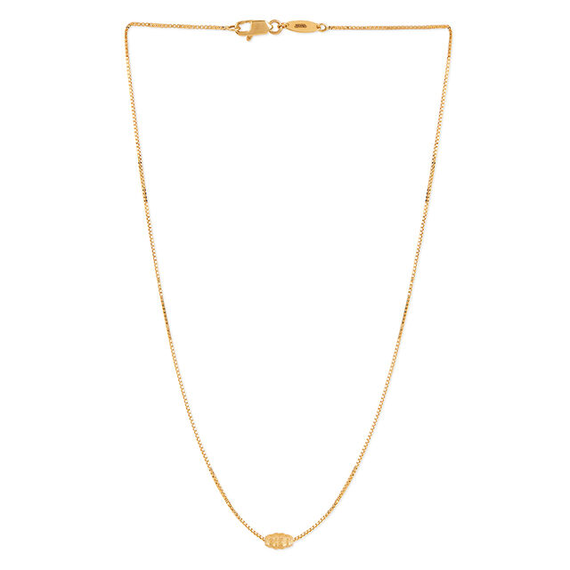 Tanishq 18KT Gold Pendant with Chain for Women 
