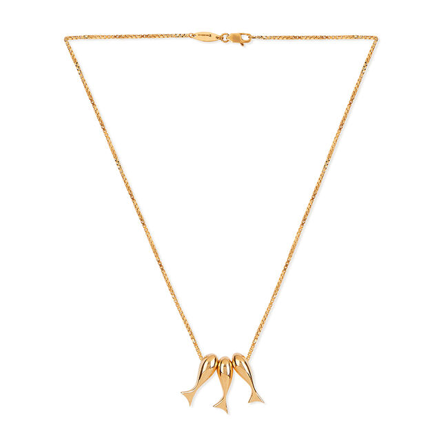 Tanishq 18KT Gold Pendant with Chain for Women 