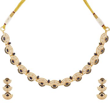 Tanishq 18KT Cosmic Night-Sky Sapphire Necklace Set for Women