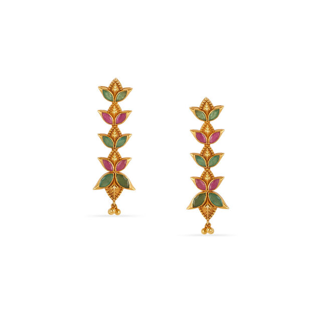 Tanishq 18KT The Breeze of Spring Multi-layer 3-in-1 Necklace Set for Women 3