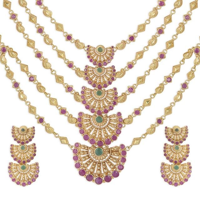 Tanishq 18KT Gold Necklace Set 