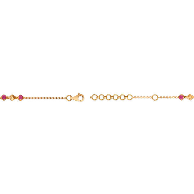 Tanishq 18KT Geometric Ruby Harmony Bracelet for Women 5