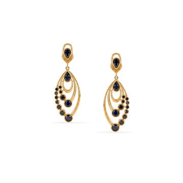 Tanishq 18KT Celestial Sapphire Drop Earrings for Women