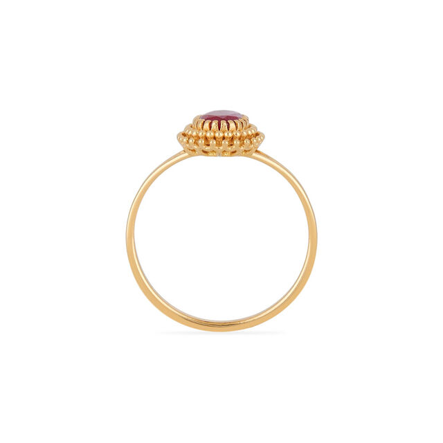 Tanishq 18KT Oval Ruby Classic Finger Ring for Women 3