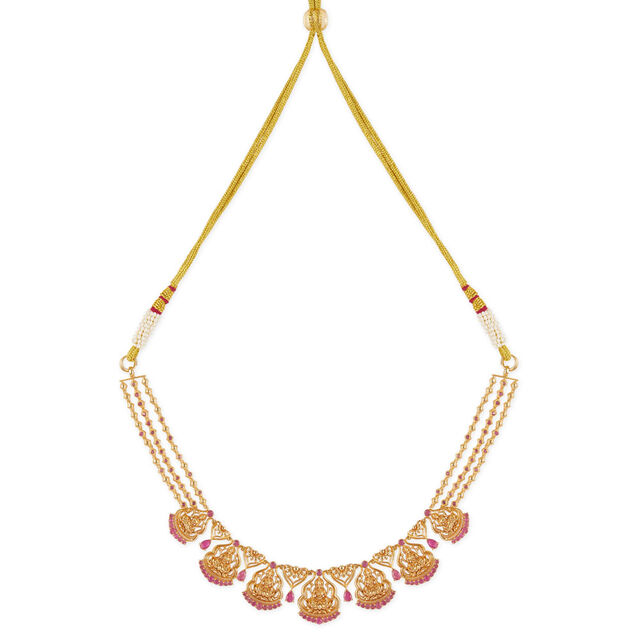 Tanishq 18KT Divine Beauty Ruby Necklace for Women 4