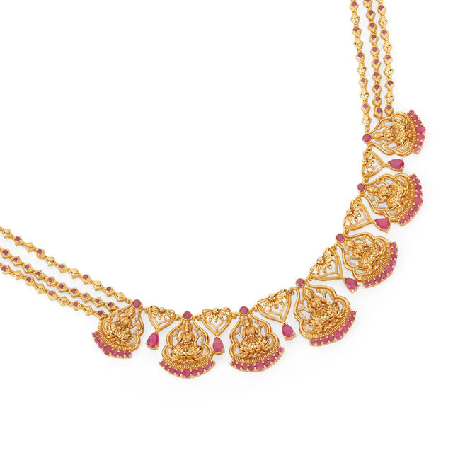 Tanishq 18KT Divine Beauty Ruby Necklace for Women 5