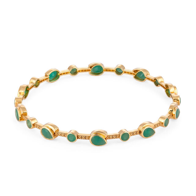 Tanishq 18KT Emerald Beginnings Bangle for Women 