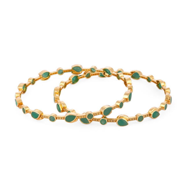 Tanishq 18KT Emerald Beginnings Bangle for Women 4