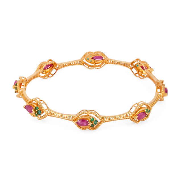 Tanishq 18KT Nature's Symphony Bangle for Women 