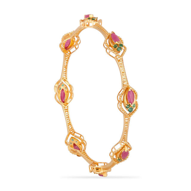 Tanishq 18KT Nature's Symphony Bangle for Women 3