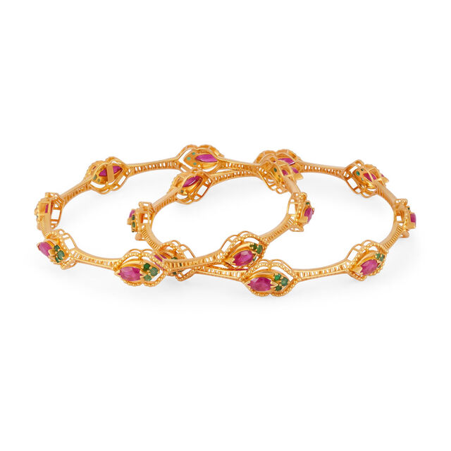 Tanishq 18KT Nature's Symphony Bangle for Women 5