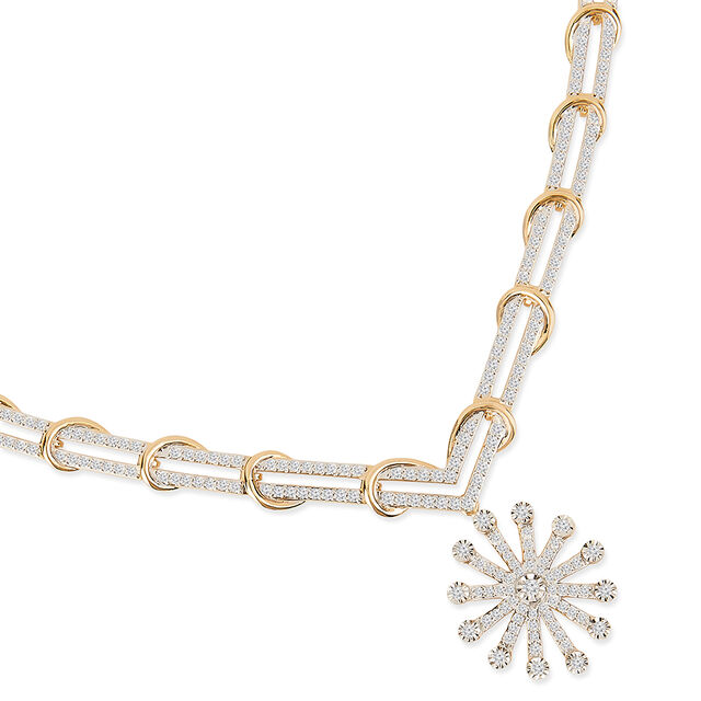 Tanishq 18KT Diamond Necklace Set for Women 2