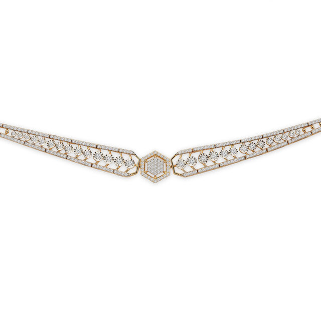 Tanishq 18KT Diamond Necklace Set for Women 2