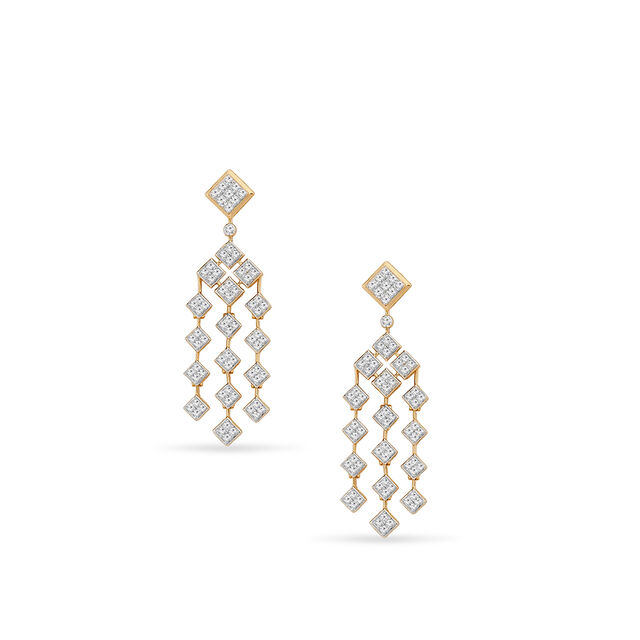 Tanishq 18KT Diamond Necklace Set for Women 3