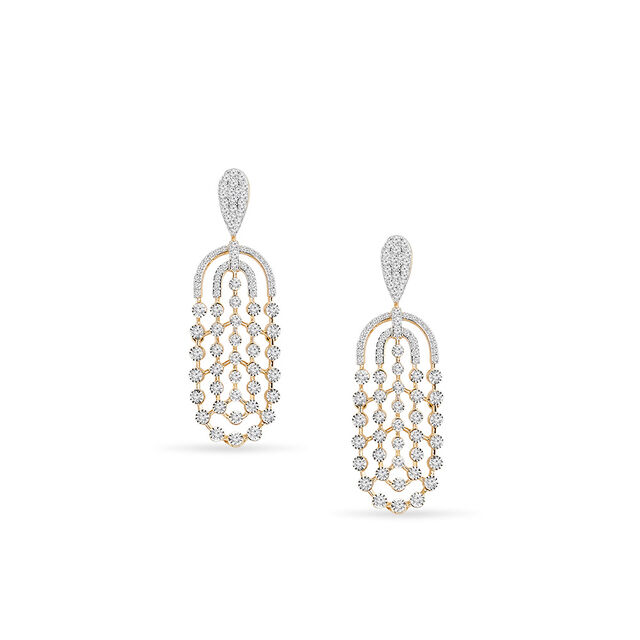 Tanishq 18KT Diamond Necklace Set for Women 3