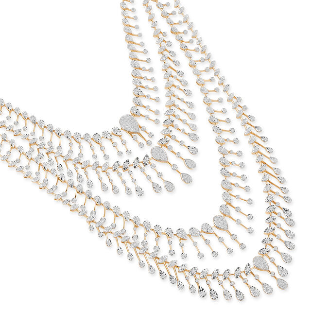 Tanishq 18KT Diamond Necklace Set for Women 2