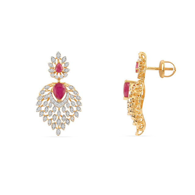 Tanishq 18KT Diamond Necklace Set for Women 4