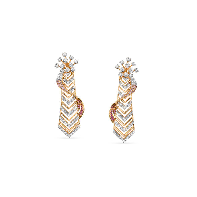 Tanishq 18KT Diamond Necklace Set for Women 3