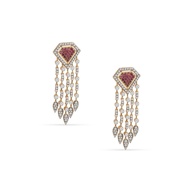 Tanishq 18KT Diamond Necklace Set for Women 3
