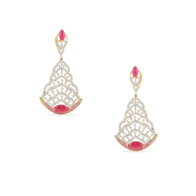 Tanishq 18KT Diamond Necklace Set for Women 3