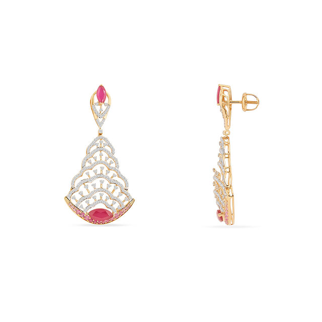Tanishq 18KT Diamond Necklace Set for Women 4