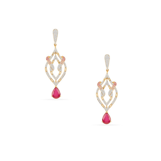Tanishq 18KT Diamond Necklace Set for Women 3