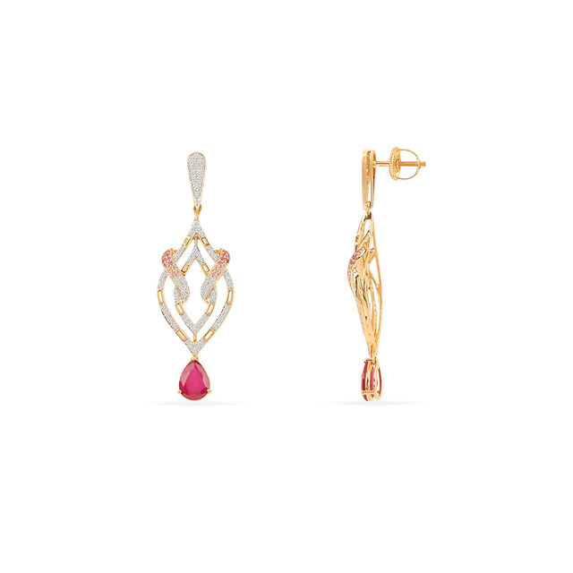 Tanishq 18KT Diamond Necklace Set for Women 4