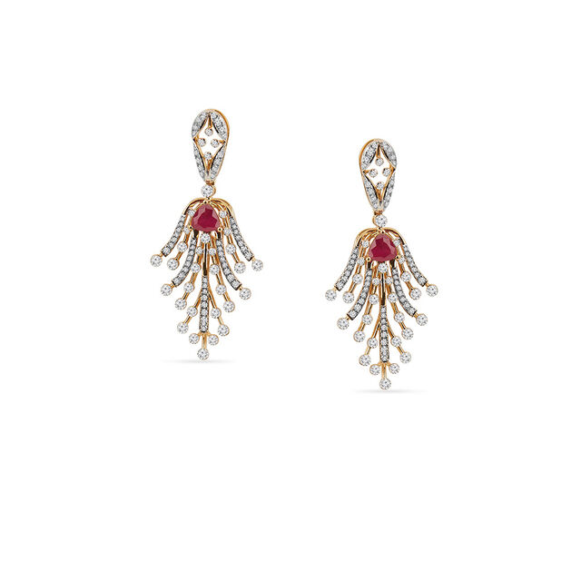 Tanishq 18KT Diamond Necklace Set for Women 3