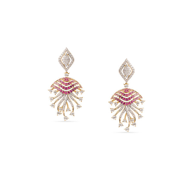 Tanishq 18KT Diamond Necklace Set for Women 3