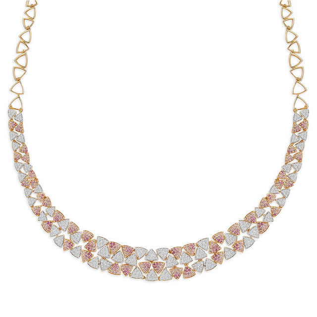 Tanishq 18KT Diamond Necklace Set for Women 2