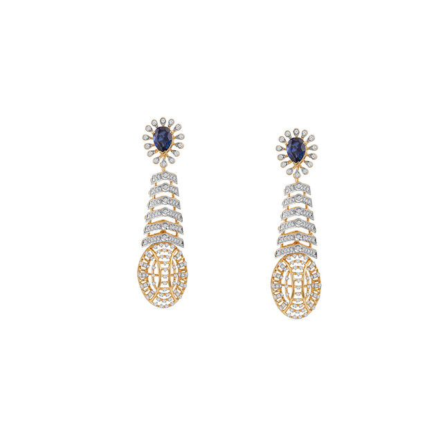 Tanishq 18KT Diamond Necklace Set for Women 3