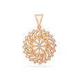 Tanishq 18 Karat Diamond Pendant and Earrings Set for Women 3