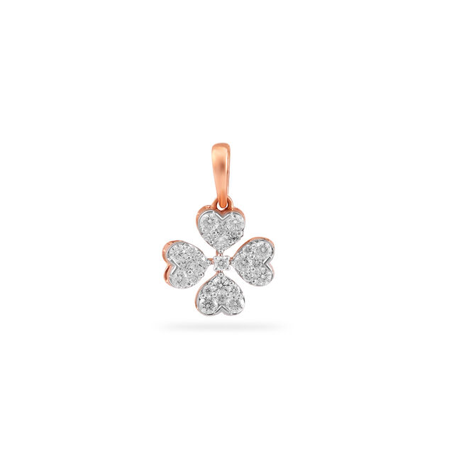 Floral Diamond Cluster Pendant Set 2