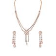 Tanishq 18 Karat Diamond Necklace Set for Women 