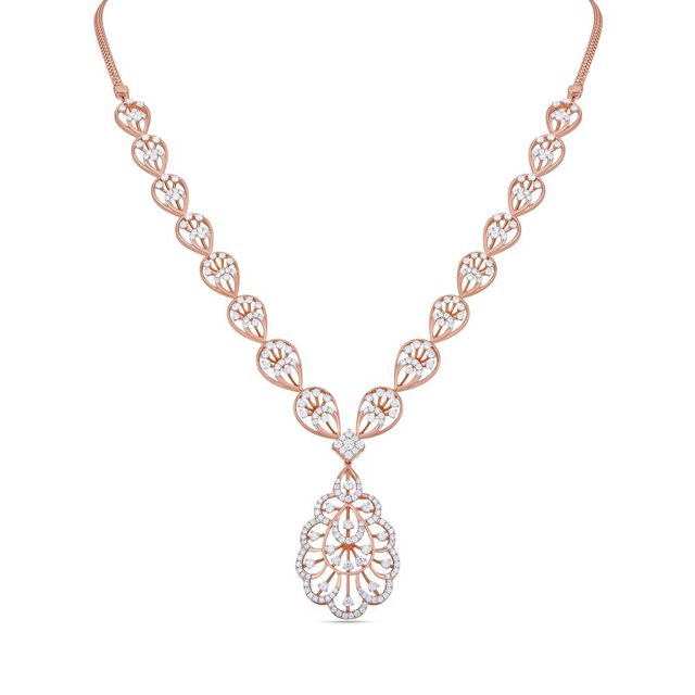 Gold Diamond Necklace Set 2