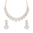 Tanishq 18 Karat Diamond Necklace Set for Women 