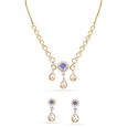 Gold Diamond & Sapphire Necklace Set 