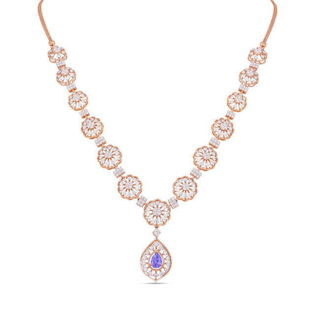 Radiant Sapphire and Diamond Necklace Set 2