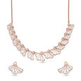 18 karat Rose Gold and Diamond Strand Necklace Set 