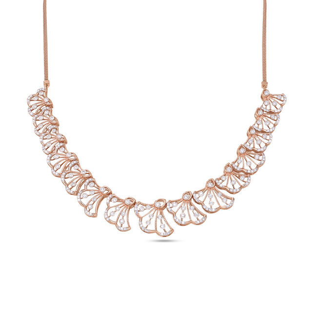 18 karat Rose Gold and Diamond Strand Necklace Set 2