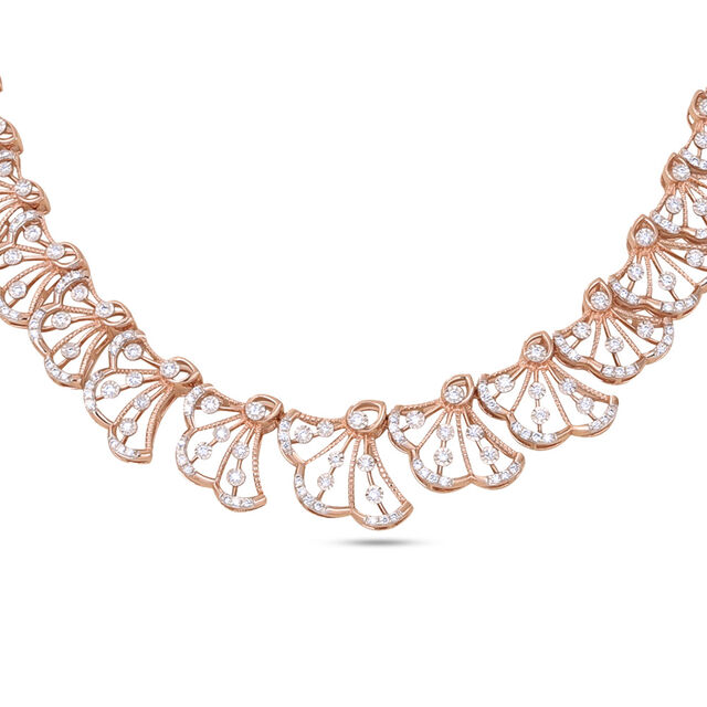 18 karat Rose Gold and Diamond Strand Necklace Set 3