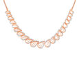 Exquisite Almond Motif Diamond Necklace Set 2