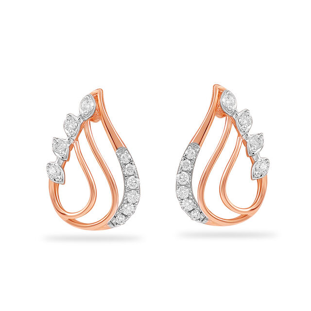 Exquisite Almond Motif Diamond Necklace Set 4
