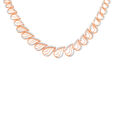 Exquisite Almond Motif Diamond Necklace Set 5